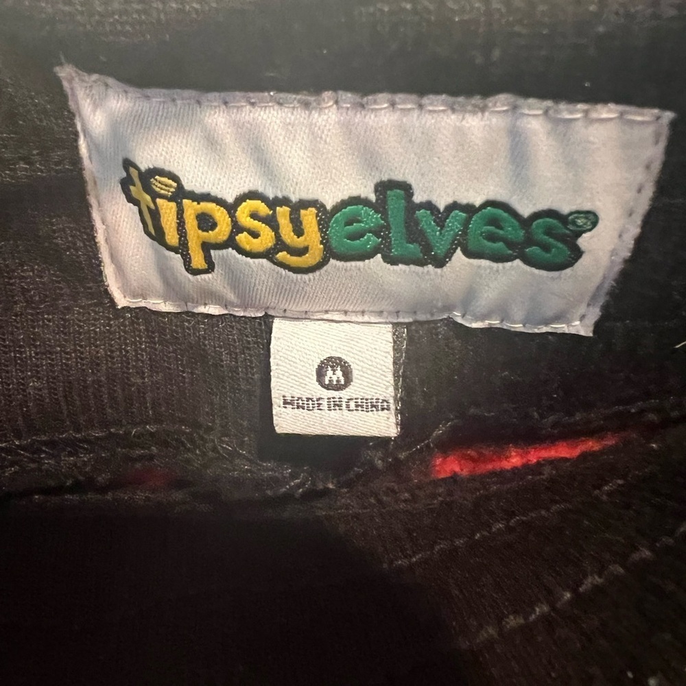 Tipsy Elves men’s lumberjack Red and Black Plaid Jogger Pants, size medium. EUC - Picture 6 of 6